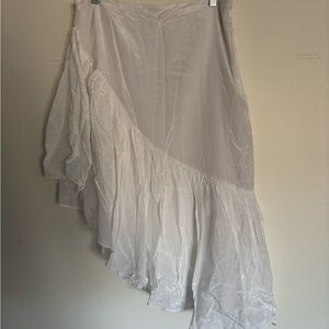 Abercrombie & Fitch White Asymmetrical Skirt